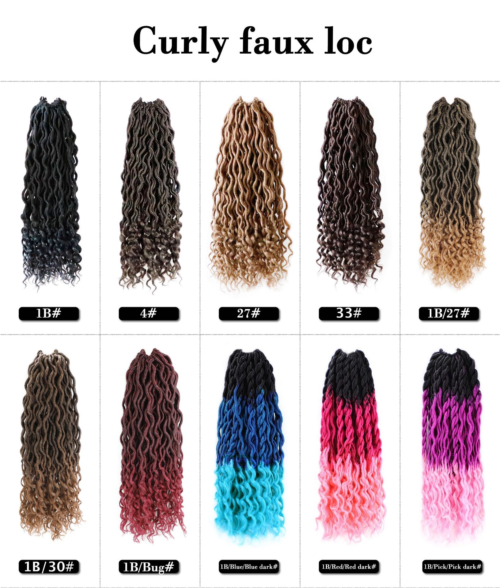Wavy goddess faux locs braids - Image 3
