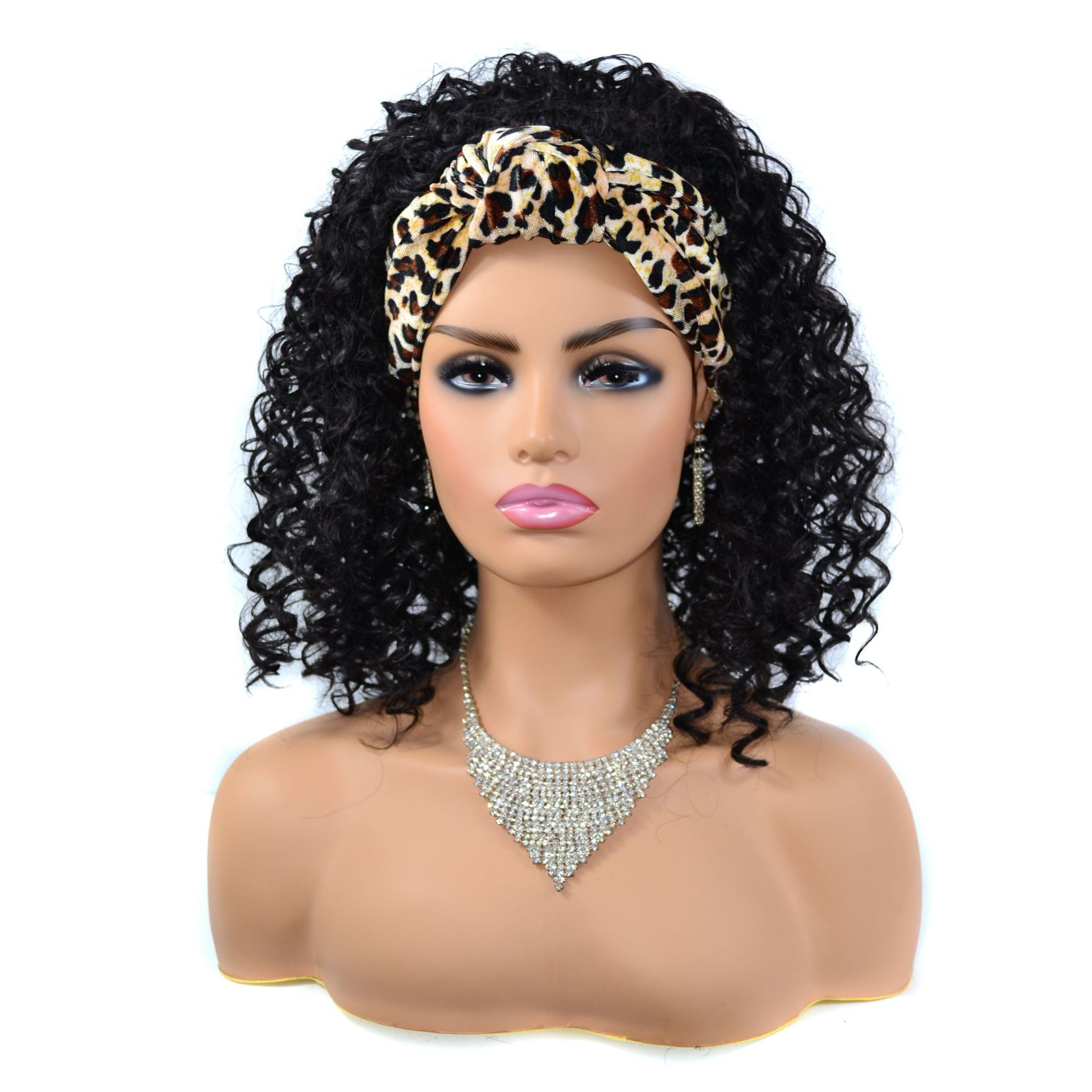 Kinky curly wig with headband - Image 2