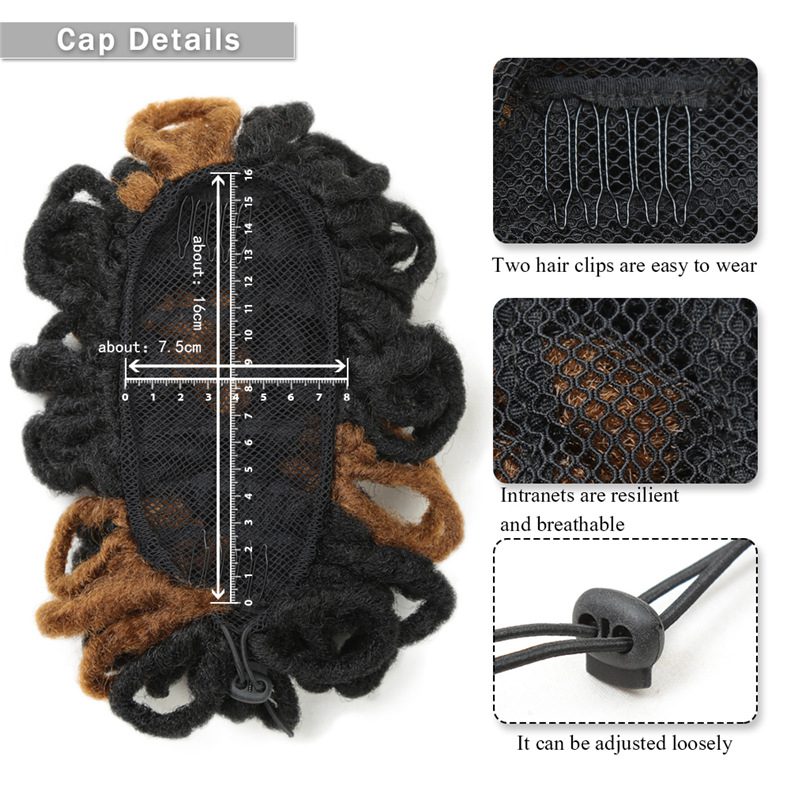 Afro dreadlocs braiding drawstring ponytail - Image 3