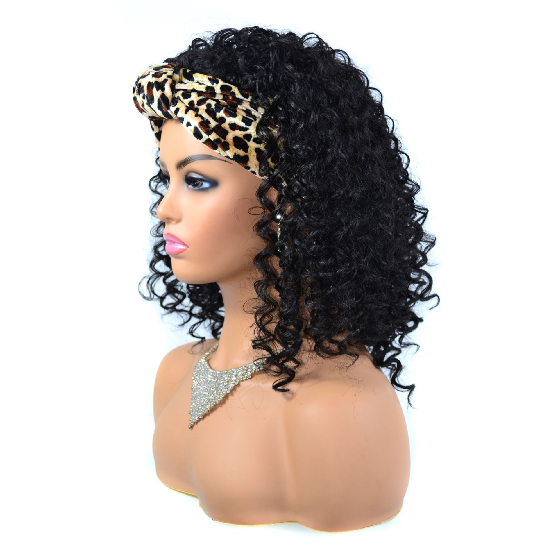 Kinky curly wig with headband - Image 3