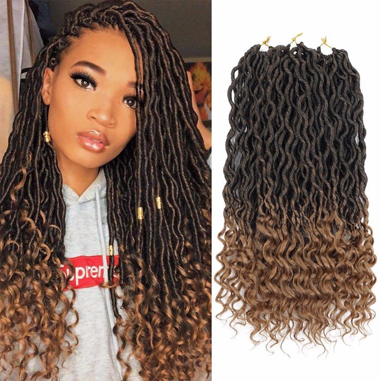 Wavy goddess faux locs braids - Image 2