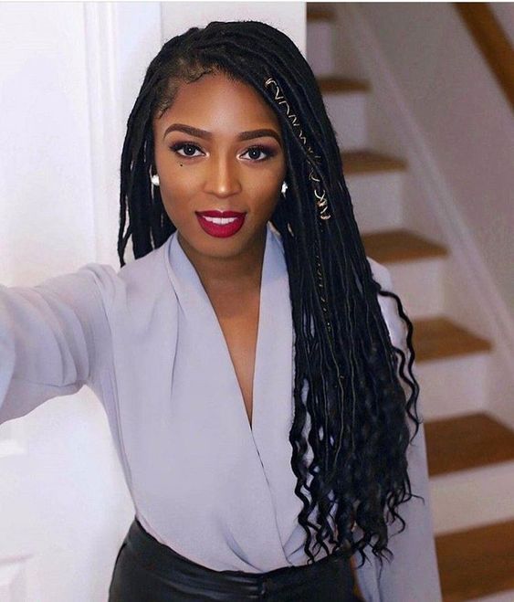 Straight goddess faux locs braids - Image 2