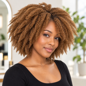Short Afro Marley braids