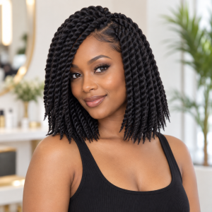 Thick senegalese twist braids
