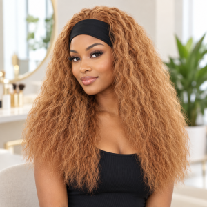 Afro kinky curly wig with headband
