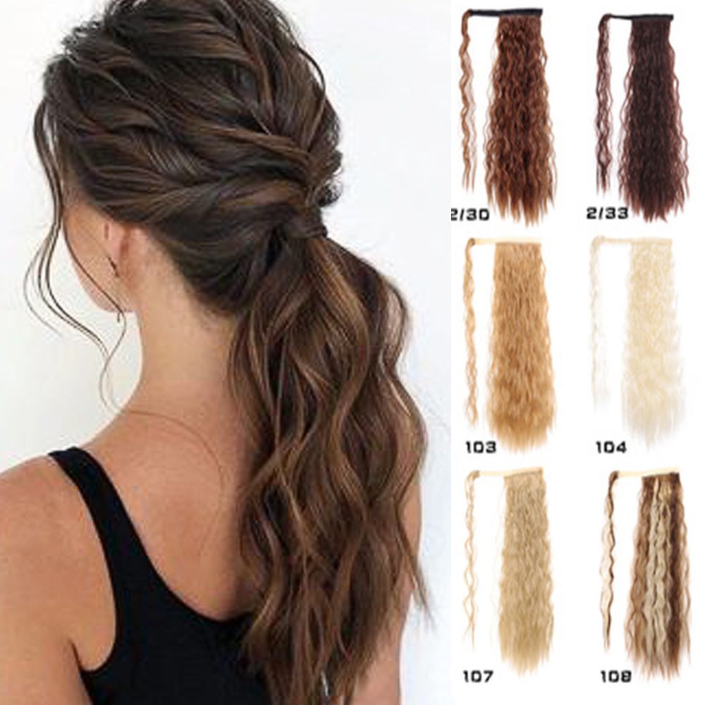 Wrap around kinky straight corn wave clip in - Image 2