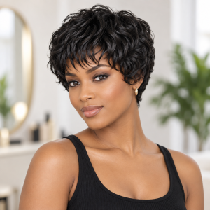 Synthetic short wig