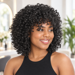 Synthetic Kinky curly wig