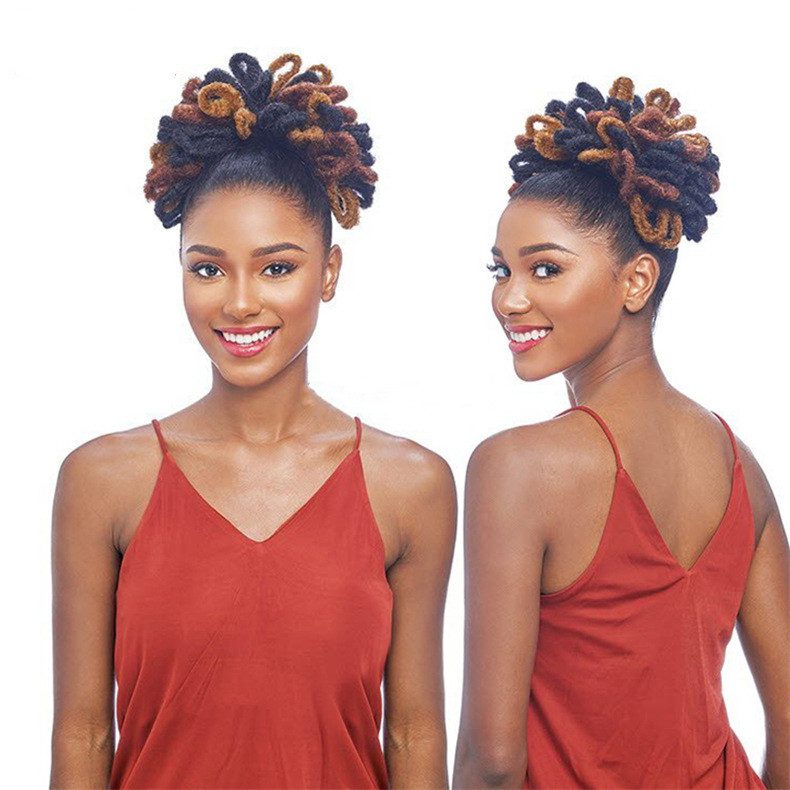 Afro dreadlocs braiding drawstring ponytail - Image 2